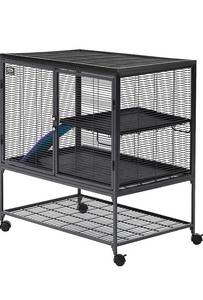 lot 77 image: Midwest Critter Nation Model 161 Small Animal Habitat, on wheels 25 x 36 x 38.5