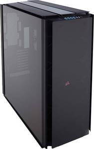 lot 7 image: Corsair OBSIDIAN 1000D Super-Tower Case, Smoked Tempered Glass, Aluminum Trim - Integrated COMMANDER PRO Fan and Lighting Controller - Black