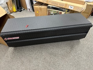 lot 17 image: Weather Guard Chest Tool Box Matte Black Aluminum 62X20.25X19.25 Model 664-52-01