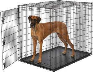 lot 79 image: Midwest Homes for Pets Ginormous Single Door 54-Inch Dog Crate for XXL Dogs Breeds Drop Pin Assembly Black SL54 54Lx37Wx45H Retail $222.99