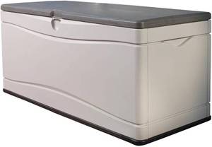 lot 35 image: Lifetime 60012 Extra Large Deck Box, 130 Gallon, Desert SandBrown