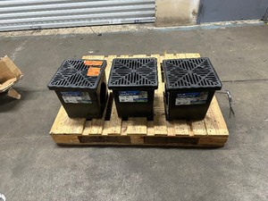 lot 90 image: Quantity 3 NDS 1200BKITRTL 1200blkit Catch Basin Kit 6 Inch Diameter 12-38 Inch Length 12-38 Inch Width Square Polypropylene Black