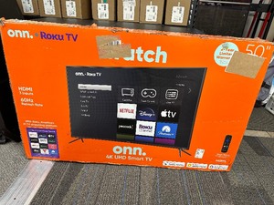lot 139 image: Onn 50 Roku 4k TV - Only half screen working