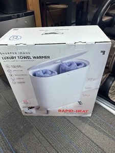 lot 49 image: Open Box Like New Sharper Image SpaStudio Towel Warmer