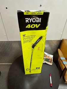 lot 104 image: Ryobi 40V 10 in. Cordless Battery Pole Saw (Tool-Only)