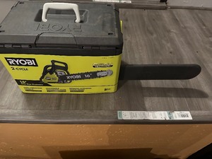 lot 58 image: Ryobi 16 in. 37cc 2-Cycle Gas Chainsaw with Heavy-Duty Case Model RY3716
