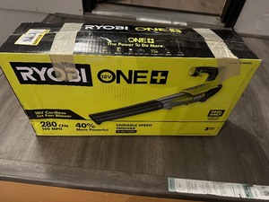 lot 107 image: Ryobi P2108A ONE 100 MPH 280 CFM 18V Cordless Jet Fan Leaf Blower - Battery Not Included