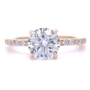 Classic 2.02 Carat Diamond Solitaire Pav�Ring in 14k Yellow Gold w IGI Report $5,180 Retail VIDEO