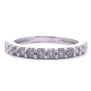 NEW Classic 1 Carat Natural Diamond 12 Eternity Ring in White Gold VIDEO