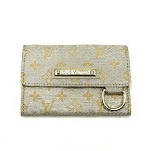 Louis Vuitton Monogram Mini Lin Portemonnaie Jacquard Coin Purse in Silver Shine