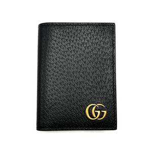 Gucci Black GG Marmont Leather Card Case