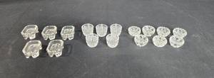 lot 27 image: Group of 24 Vintage Cut Crystal Candle Holders - Assorted Designs