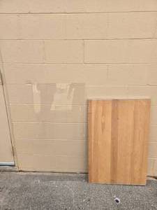lot 35 image: Set of 2 Wood and Acrylic Panels - Versatile for Various Uses