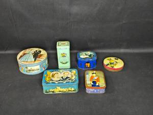 lot 66 image: Vintage Collection of 6 Decorative Royal Tin Boxes