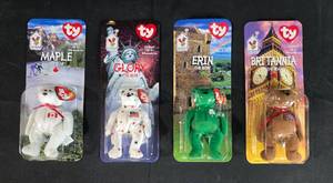 lot 117 image: Collection of 4 Unopened TY Beanie Bears - Britannia, Erin, Glory, Maple