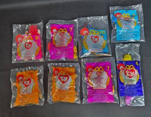 lot 120 image: Collection of 8 Unopened McDonalds TY Beanie Babies - Vintage Toys