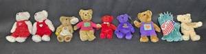 lot 122 image: Group of 8 Adorable Plush Bears - Hallmark and Various Designs