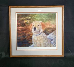 lot 140 image: Framed Limited Edition Print Promise by H. Millian - Golden Retriever