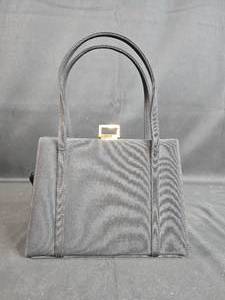 lot 151 image: Stuart Weitzman Black Fabric Handbag with Detachable Strap