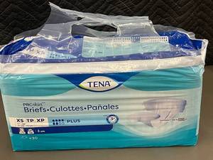 lot 60 image: M 3 - Pack of 30 TENA ProSkin XS TP XP Incontinence Briefs - Plus Size