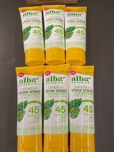lot 111 image: I 1 - Alba Botanica Sensitive Sheer Shield Sunscreen SPF 45 - 6 Pack
