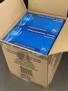 lot 168 image: First Colonial Trading Co. Blue Nitrile Industrial Gloves - 1000 Pieces