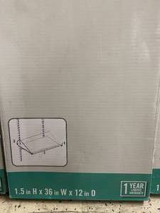 lot 74 image: 3 shoe shelf kits. Decorative and a...