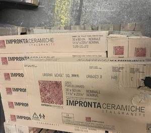 lot 103 image: 9 boxes of Impronta Ceramiche Urban...