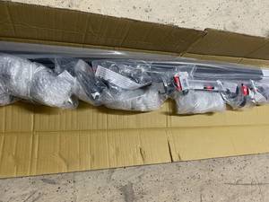 lot 107 image: 5 Rod Desyne curtain rods and 5 pai...