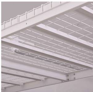 lot 133 image: Adjustable ceiling storage rack Whi...