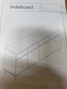 lot 161 image: Sideboard table White 172.3cm x 48....