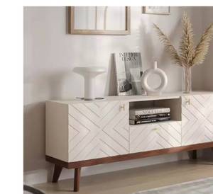 lot 165 image: Alba tv stand cream colored...