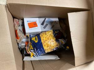 lot 175 image: 2 large boxes of flooring supplies,...