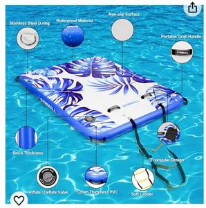 lot 119 image: Gymmall inflatable floating dock pl...