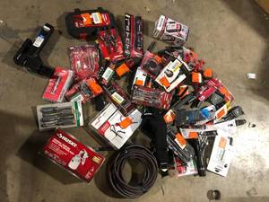 lot 33 image: Lot of Assorted Hand Tools and Hardware Various Models and Conditions  Customer Returns See Pictures
