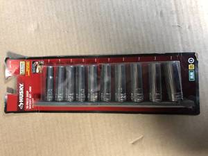 lot 51 image: Husky 38 in. Drive Deep Metric Socket Set (10-Piece)  Customer Returns See Pictures