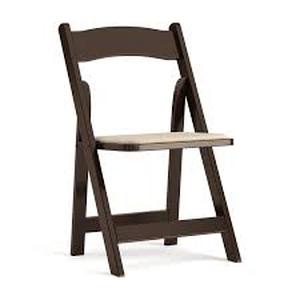 lot 15 image: Flash Furniture Hercules Series Fruitwood Wood Folding Chair with Vinyl Padded Seat  Customer Returns See Pictures