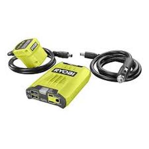 lot 41 image: RYOBI ONE 18V 120-Watt 12V Automotive Power Inverter with Dual USB Ports Customer Returns See Pictures