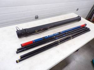 5 Crappie Poles and Fishing Pole Travel Case