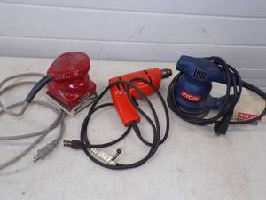 Pair of Sanders and Drill