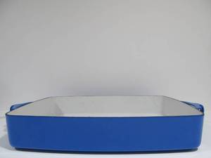 lot 10 image: DANSK 13 Enameled Cast Iron Lasagna Pan - Blue