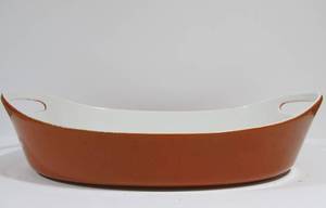 lot 16 image: Excellent COPCO Cast Iron Enamel Danish Casserole Dish - Orange