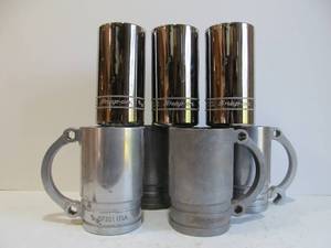 lot 120 image: Lot of 7 SNAP-ON TOOLS Metal & Ceramic Beer etc Mugs