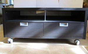 lot 123 image: Rolling IKEA Besta Jagra Multi-Purpose Rolling Table wDrawers