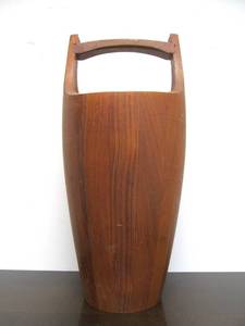 lot 50 image: LARGE Danish Modern DANSK Jens Quistgaard Teak Wood Ice Bucket wLid