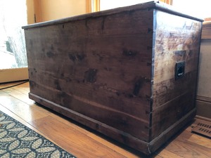 lot 88 image: HUGE Antique Dovetailed Chest