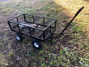 lot 155 image: Rolling Metal Mesh Utility Cart