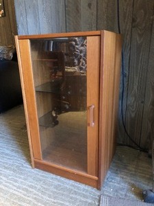 lot 176 image: DENKA Danish Modern Teak Wood Stereo Cabinet