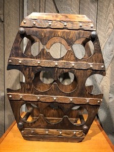 lot 189 image: Vintage Spanish Oak Wine Rack