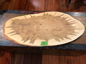 lot 197 image: Beautiful Large Live-Edge Wood Slab #1